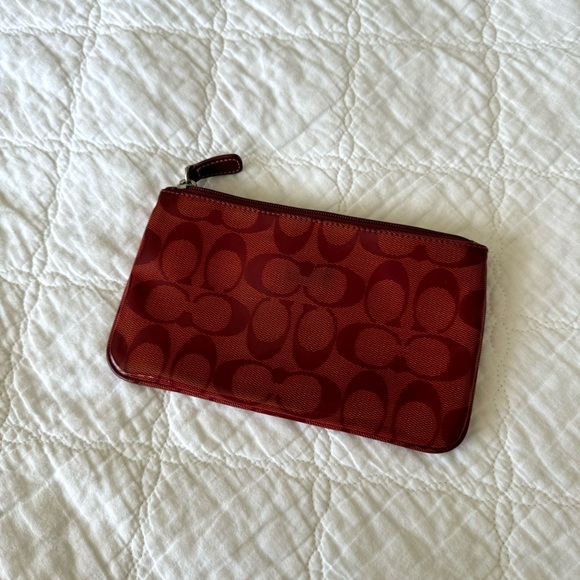 Vintage Y2K Coach Red Jacquard Wallet - Picture 2 of 4